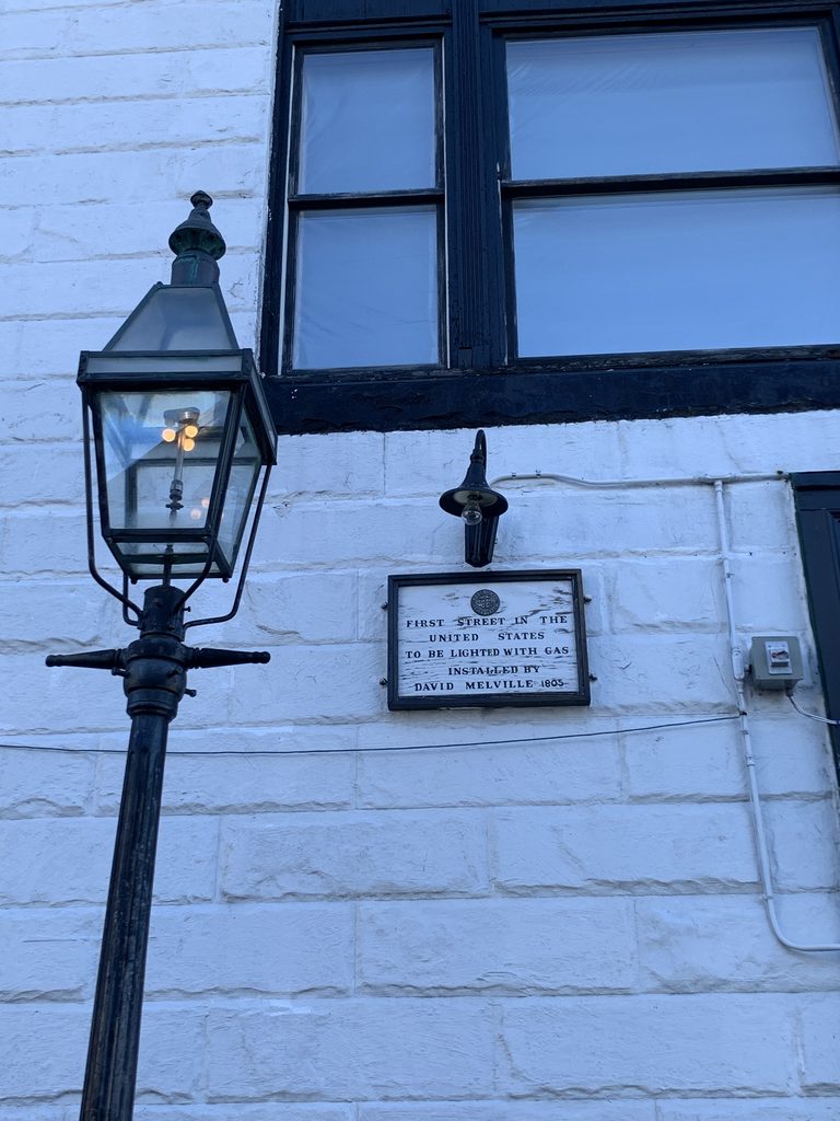 first street to be lighted by gas